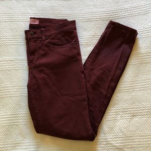 Madewell Skinny Skinny Maroon Jeans